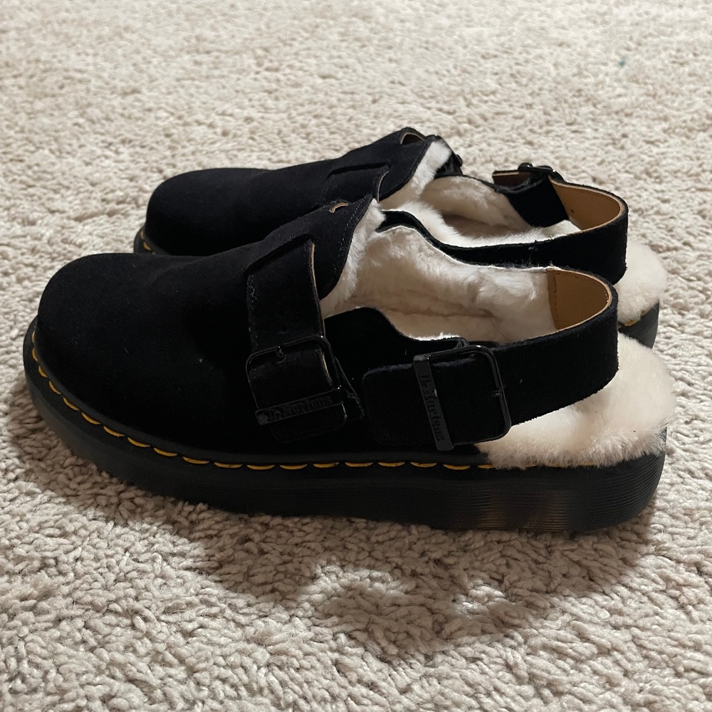 Dr. Martens Jorge Suede Faux fur lined slingbacks